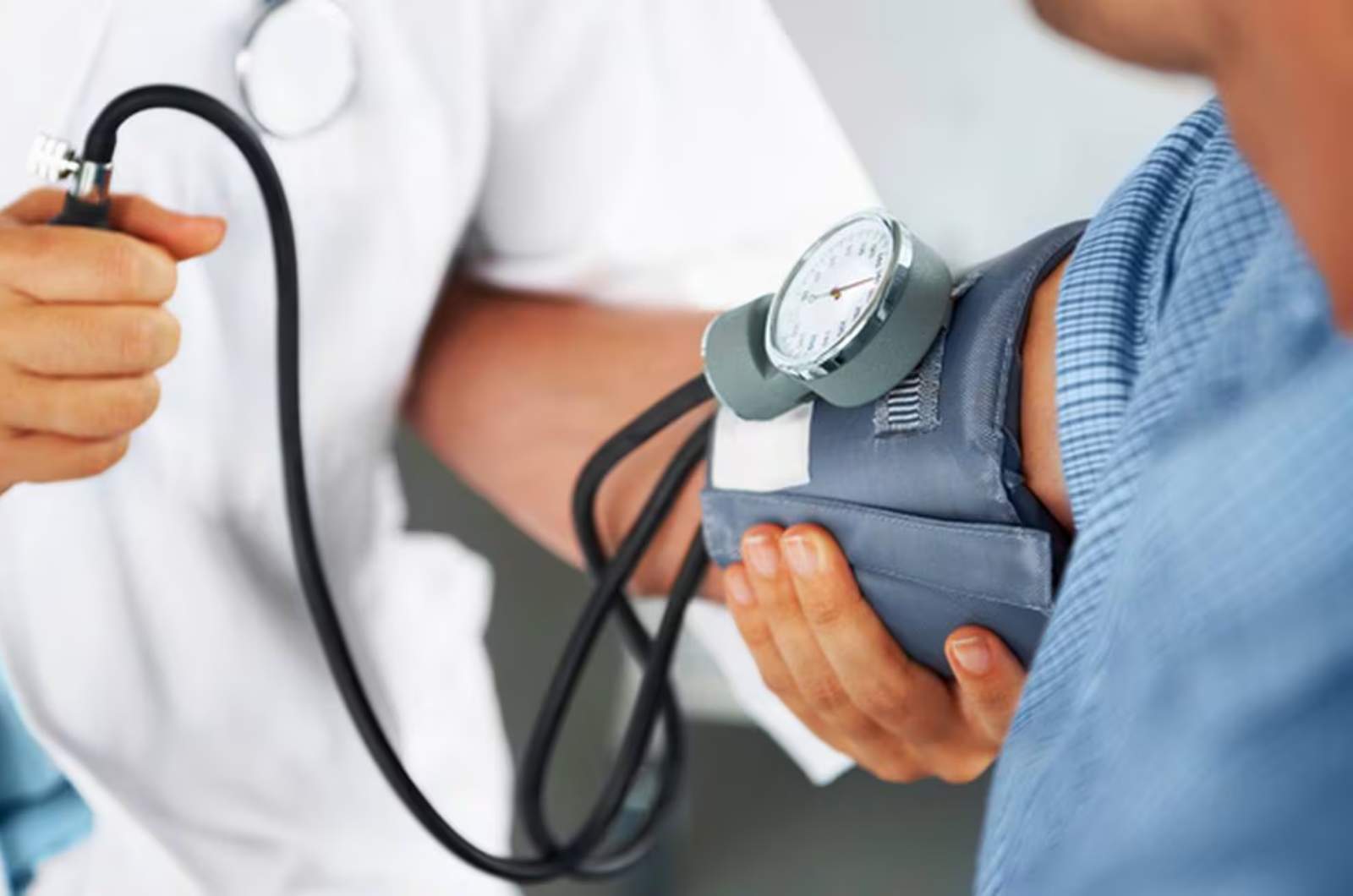 Patient having blood pressure taken as they undergo a healthy heart health check at Narangba Station Medical Centre.