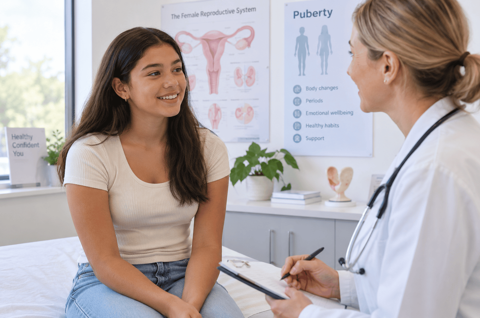 Puberty and developmental checks for adolescents at Narangba Station Medical Centre.